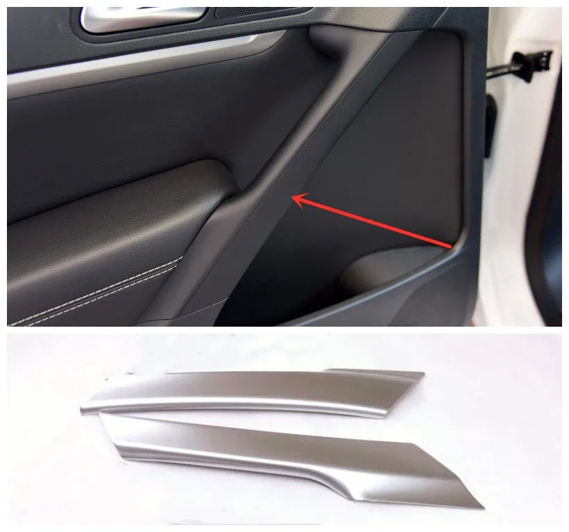 Подходит для Tiguan 2012 2013 ABS матовой отделкой Внутренний дверной подлокотник декоративная крышка Накладка аксессуары для укладки 4 шт./компл