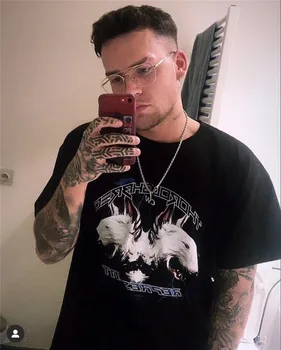 

2020ss New Represent Lessons T Shirt Men 1:1 High-Quality Oversized Washed Do Old Retro Streetwear Represent T-shirt Top Tees