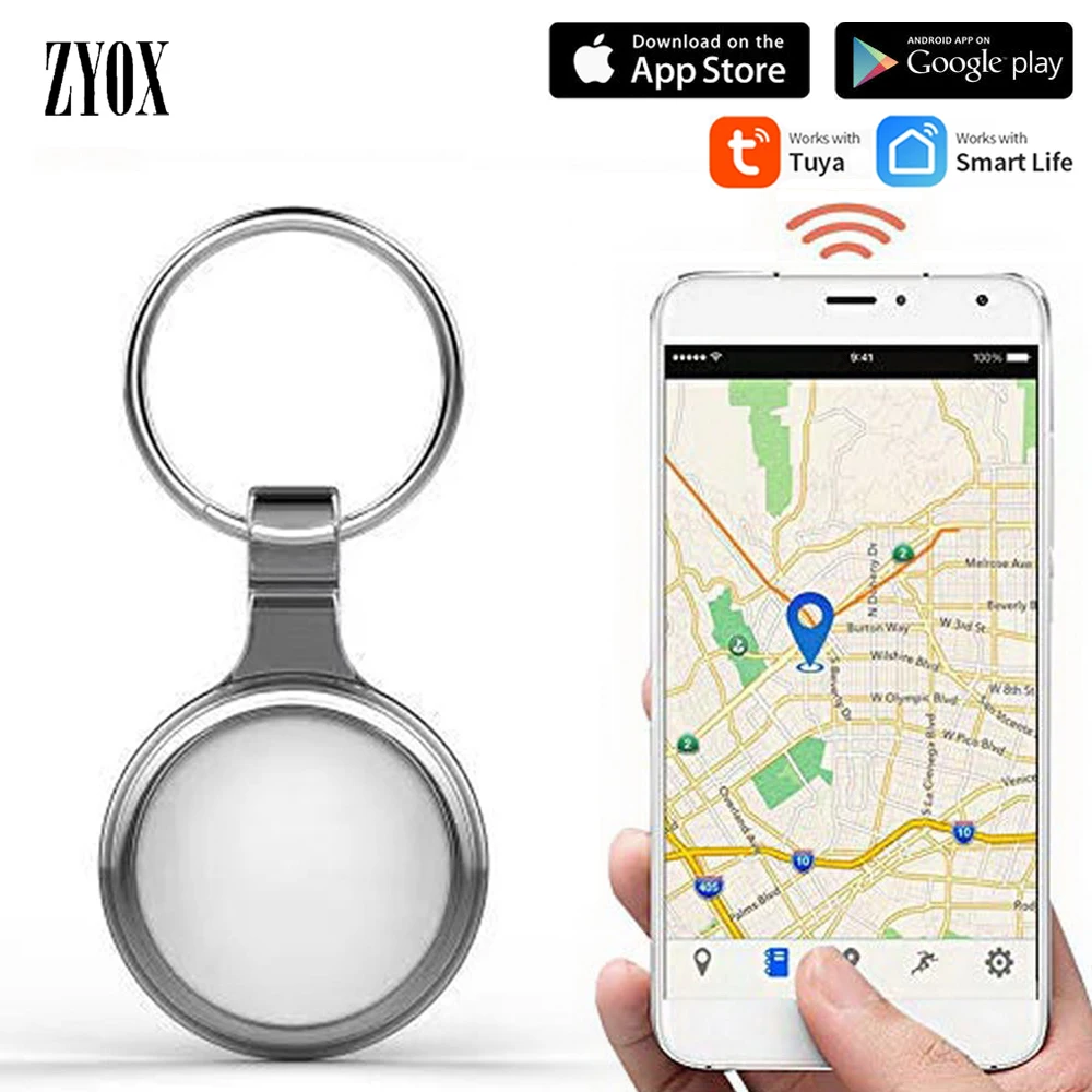 Tuya Smart Life APP Bluetooth Compatible Mini KeyFinder Smart Tag GPS Tracker Bag Pet Finder Key Locator Wallet Anti-lost Device