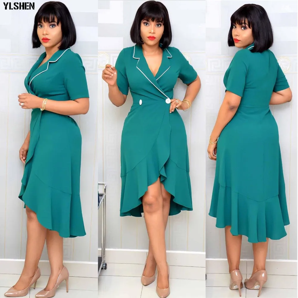 African Dresses for Women Dashiki Ankara Suit Collar African Dress Clothes Sexy New Africa Clothing Robe Africaine Femme 2019 05