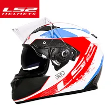 Originele LS2 ff328 Streamen dual lens moto cyclus helm volledige gezicht moto rcycle helmen met innerlijke zonneklep casque moto LS2 Capacete
