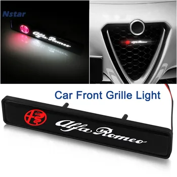 

Nstar 1pc Auto Front Grill Grille Light Car Part Decoration Lamp Accessories For Alfa Romeo MiTo Giulietta Giulia Stelvio 023