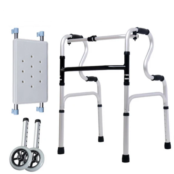 Elderly Foldable Walker Multi Function Walkers Adjustable Height Arm