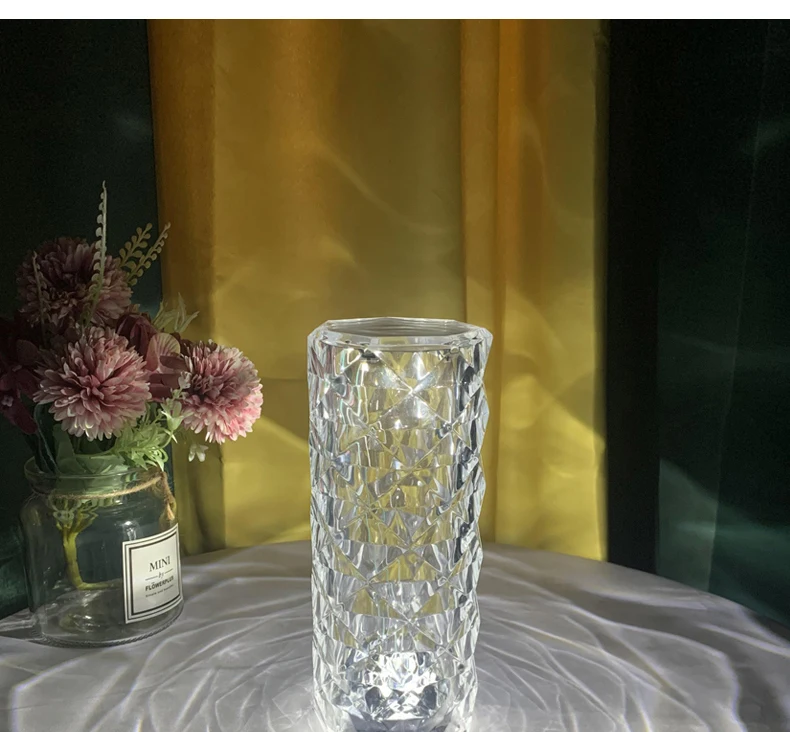 Designer Diamond Table Lamp Modern Led Lamps For Bedroom Decoration Romantic Clear Lampshade Living Room Art Deco Night Lights