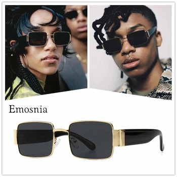 

2019 Steampunk Square Sunglasses Men Women Luxury Brand Retro Black Vintage Male Ladies Small Sun Glasses Shades Oculos UV400