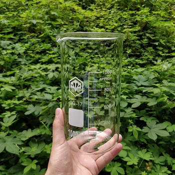 

2pcs Beaker in tall form,Capacity 1000ml,Outer diameter=100mm,Height=192mm,Laboratory beaker