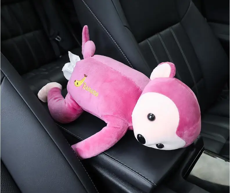 ILFML Cute Cartoon Monkey Hanging Tissue Box Home Office Car Napkin Holder Paper Dispenser Portable Paper Box