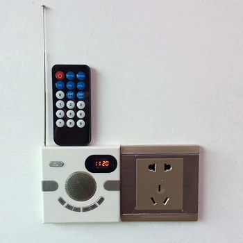 

Multi-Function Wall Audio Wall-Mounted Speaker FM Radio Headphone Jack Support Auxiliary Audio Remote Remote Wall Audio