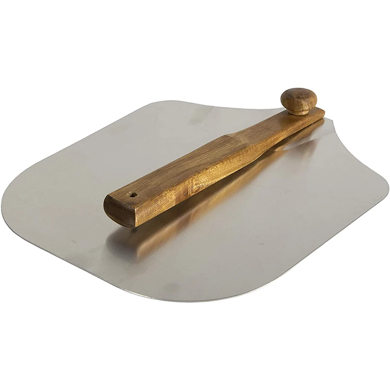 1pcs Folding Aluminum Pizza Peel Stone Palmyra Cleaning Brush Wood Handle Cook Kitchen Oven Accessory Kit Portable BBQ Bake Tool