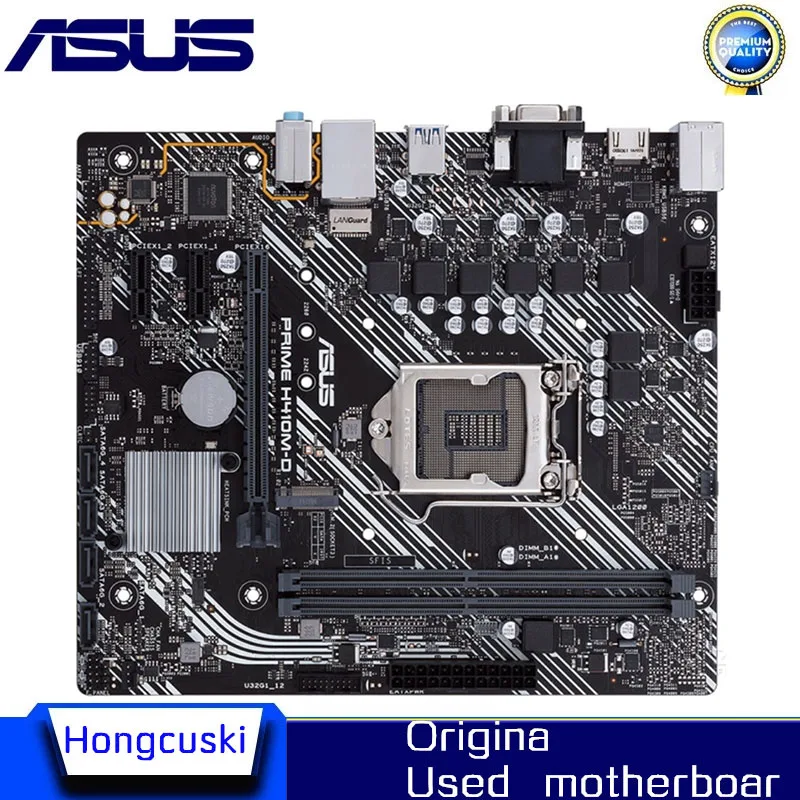 Б/у материнская плата для Asus PRIME, оригинальная десктопная Материнская плата Intel H410 H410M DDR4 LGA 1200 i7/i5/i3 USB3.0 SATA3
