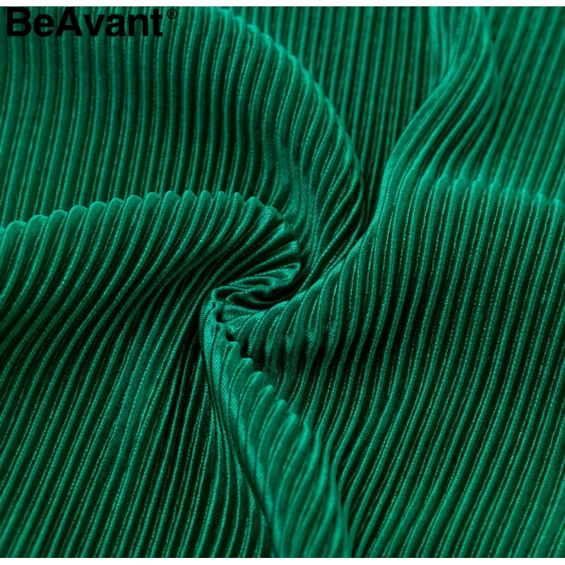 BeAvant сексуальный плиссированный женский комбинезон с v-образным вырезом, повседневный однотонный Облегающий комбинезон с длинным рукавом, осенне-зимний Облегающий комбинезон
