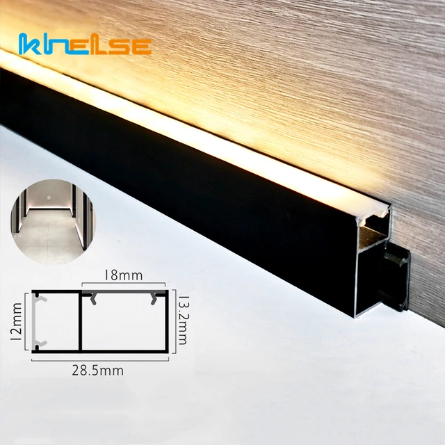 0.5m 1m 1.5m 30mm Height LED Aluminium Profile Baseboard Hard Bar Light  Channel Ceiling