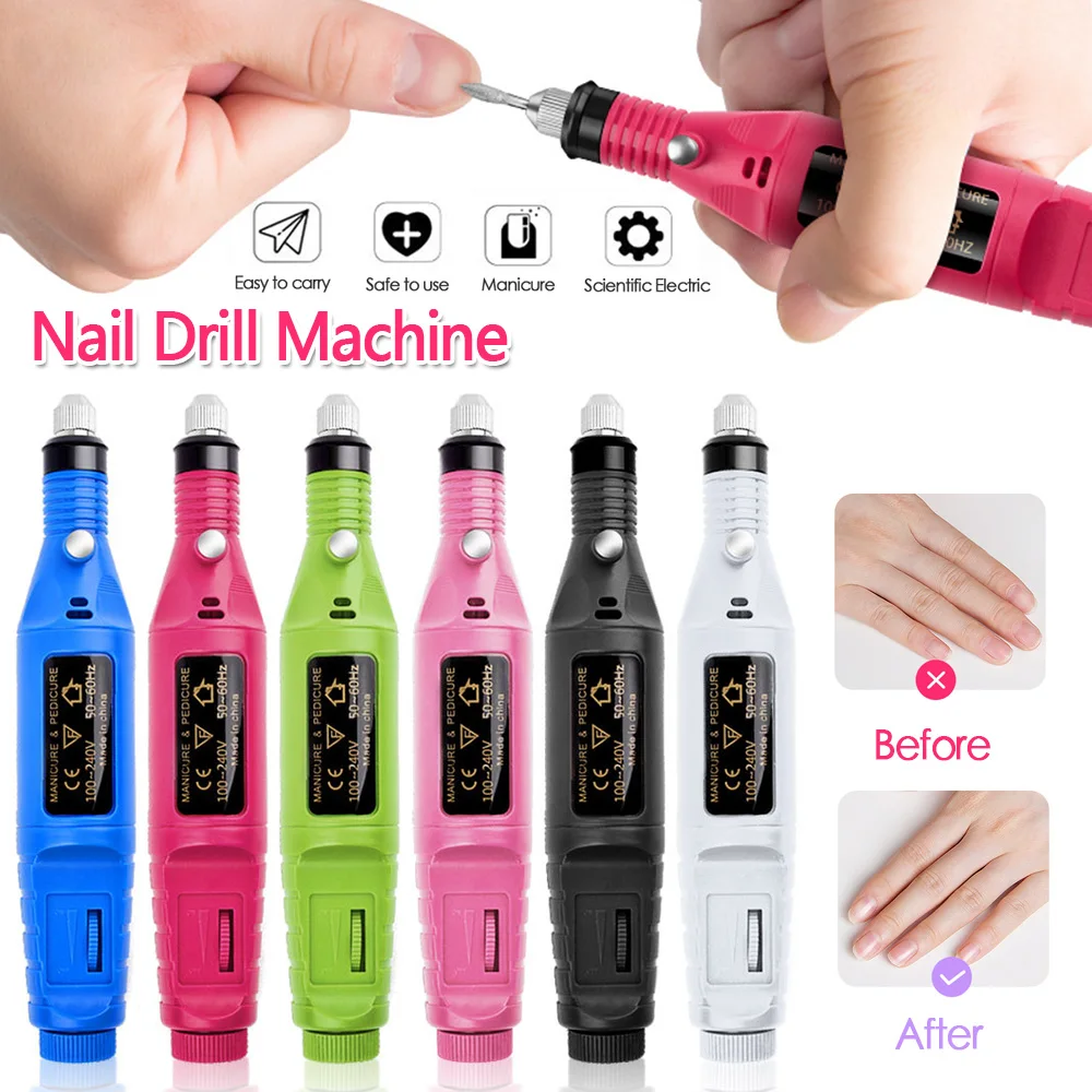 

1Set Professional Electric Nail Drill Machine Kit Manicure Machine Nail Art Pen Pedicure Nail File Nail Art Tools Kit