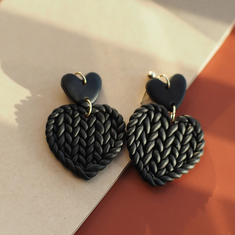 Pencil Earrings For Teachers - Boho Polymer Clay Dangle Earrings Gift Set (2 Pairs)