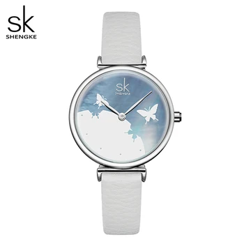 

SK New Trend Watch Women Quartz Butterfly Shell Dial Clock For Girls Fashion Style Luxury Elegant Relogio Feminino 2019 Creative