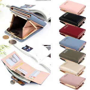 Women's Short Small Wallet Lady Leather Folding Coin Card Holder Money Purse Short wallet women small wallet