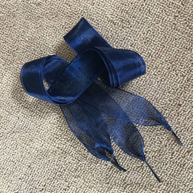 140cm Fashion Organza Ribbon Shoe Laces Sport Shoes Sneakers Bowknot Flat Shoelaces Canvas Bootlaces Strings