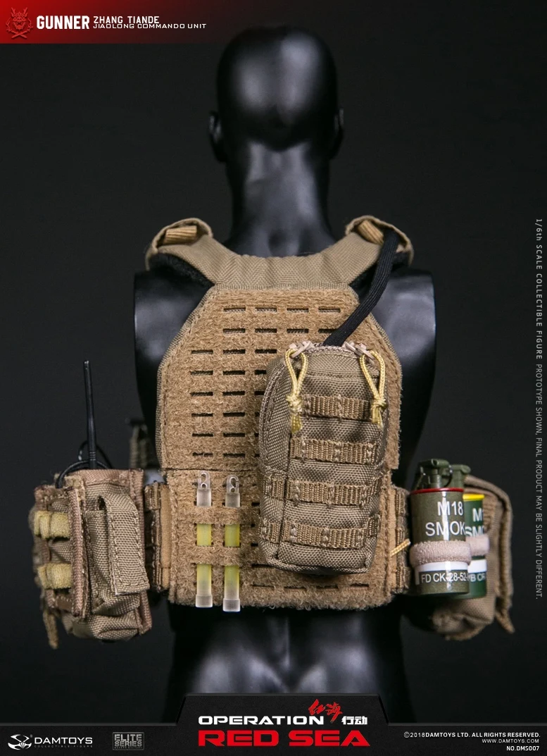 DAMTOYS 1/6 Red Sea Machine Gunner Чжан тяньде DMS007 Коллекционная фигурка