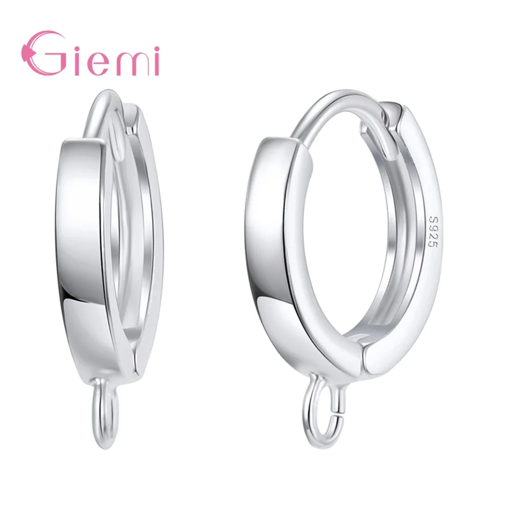 

Real 925 Sterling Silver Earrings Accessories Fashion Simple Design With 925 Logo Cheap Price DIY Making For Women Jewelry Parts