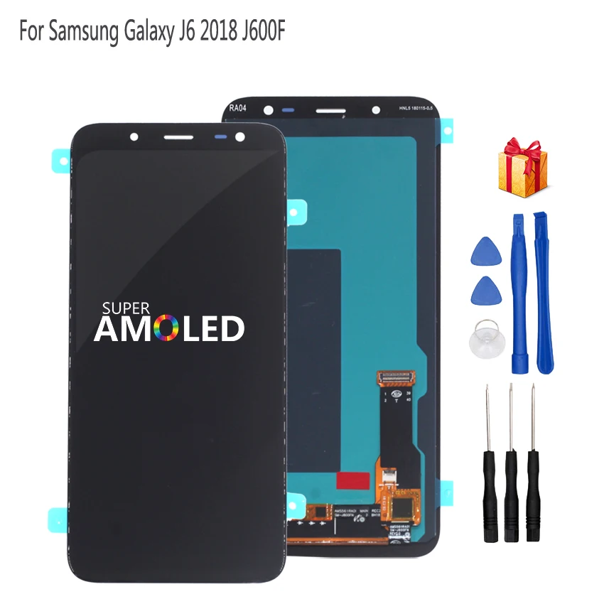 Оригинальный AMOLED экран для Samsung Galaxy J6 2018 ЖК дисплей сенсорный дигитайзер в сборе