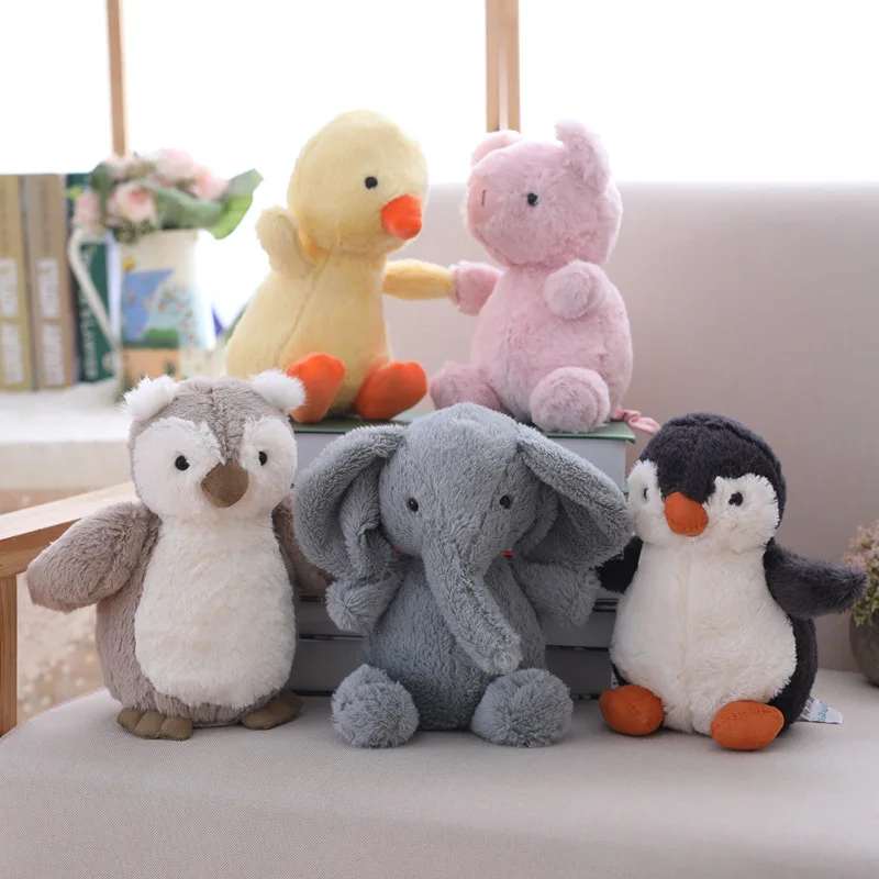 

Cute Cartoon Elephant Plush Toy Stuffed Froest Small Animal Penguin Toys Plush Doll Kids Toy Girls Ragdoll Gift