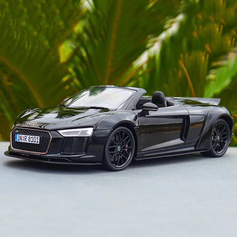 1:18 Audi R8 Spyder трансформер родстер литой автомобиль из сплава Игрушечная модель