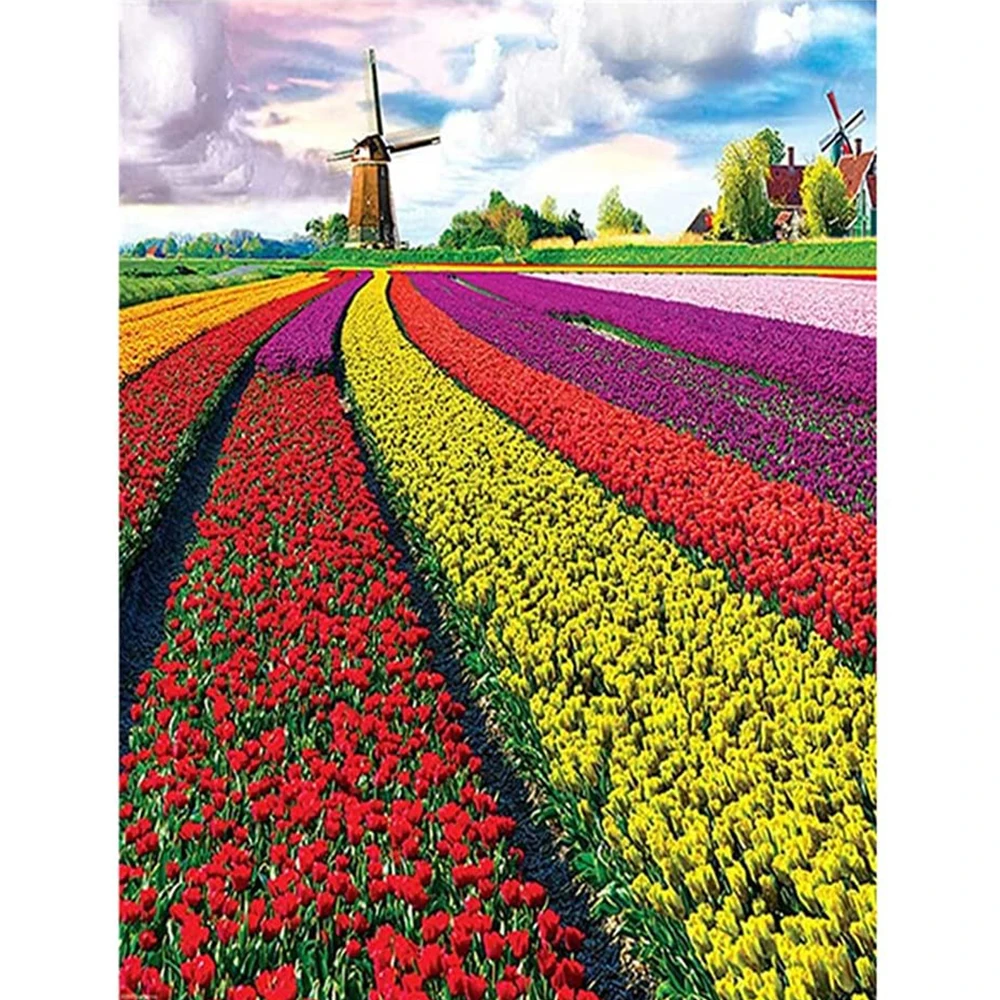 

Набор для вышивки крестиком 11CT с цветочным принтом