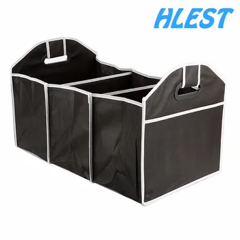 

HLEST Car Trunk Organizer Folding Car Storage Box For Auto SUV Large Universal For Cars Luggage Nets Travel Pocket Black