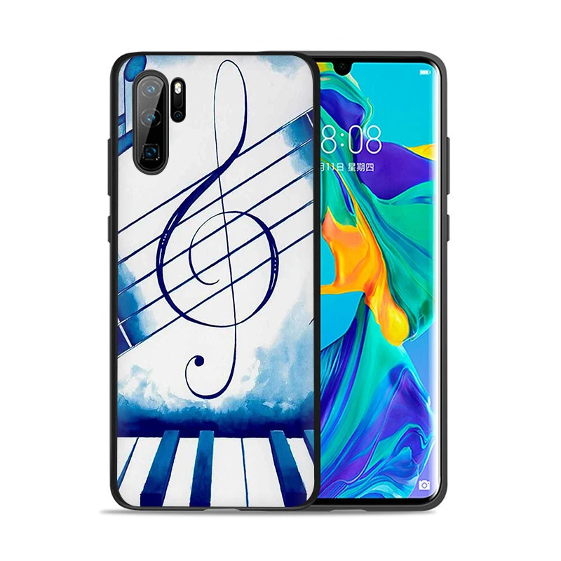 B4 EWAU старый музыкальный нот силиконовый чехол для телефона huawei P8 P9 P10 P20 P30 Pro Lite Mini P Smart Z Plus - Цвет: B4