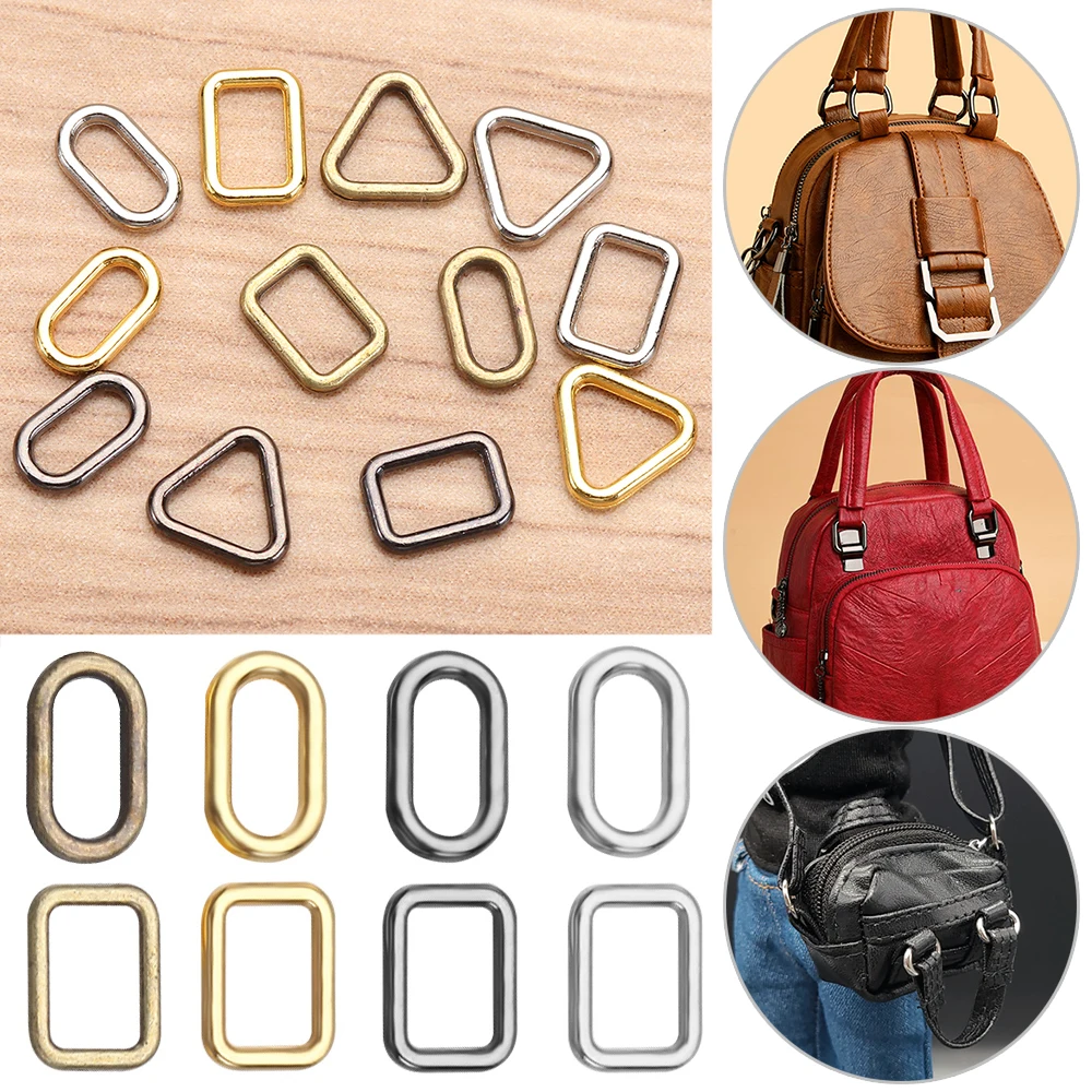 Mini Metal Buckle Doll Bag doll accessories doll clothes accessories plush doll accessories doll bag toys 20Pcs Tri-glide Buckle Oval/Square/Triangle Buttons Doll Luggage Hardware Parts DIY Accessories