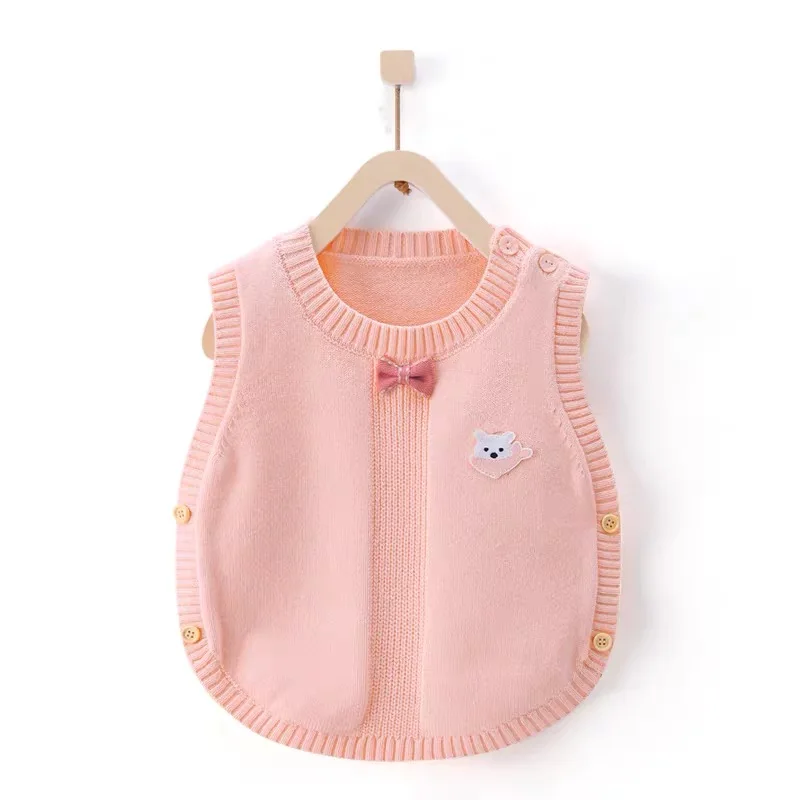 Вязаный детский свитер; коллекция года; зимний Кардиган для новорожденных; свитера для маленьких мальчиков; куртки с капюшоном на пуговицах; осеннее пальто для маленьких девочек - Цвет: pink