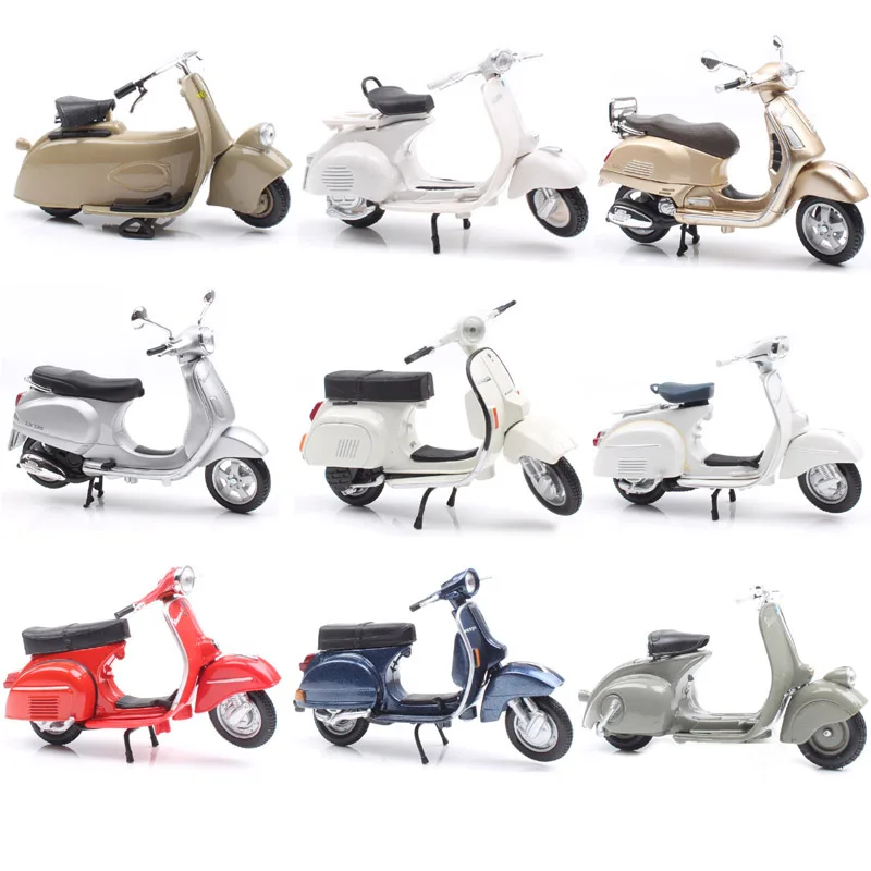 1:18 весы Piaggio Vespa скутер 98 PK 125 GTR P150X 300 MP5 Primavera GTS moto rcycle велосипед литые автомобили
