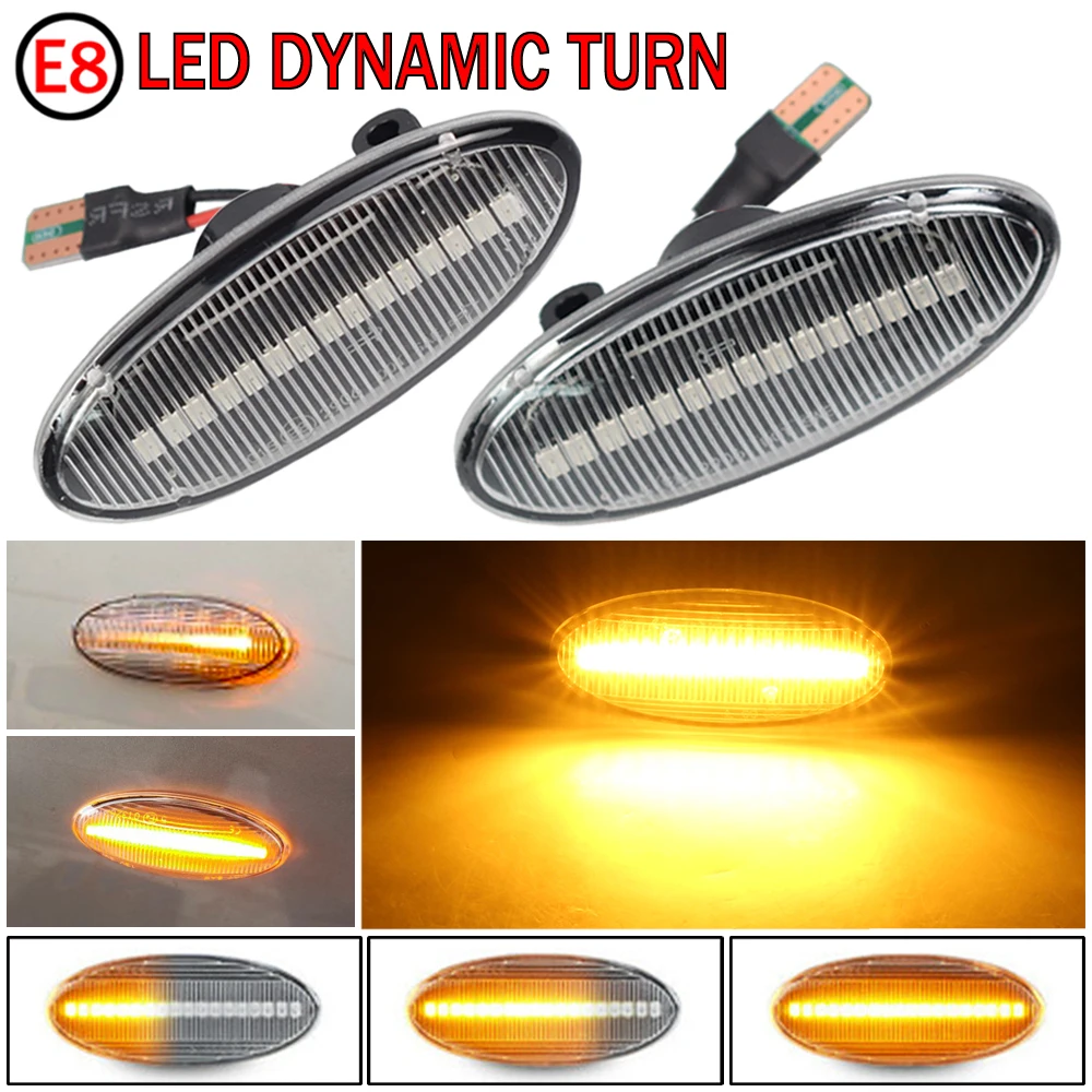 For Nissan Qashqai Dualis Juke Micra March CUBE EVALIA Note X-Trail LEAF Dynamic LED Side Marker Turn Signal Lights | Автомобили и