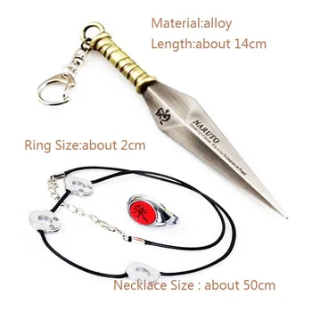 

Naruto Necklace Uchiha Itachi Weapons Namikaze Minato Weapons Naruto Asma Knife Kunai Shuriken Uchiha Itachi Ring