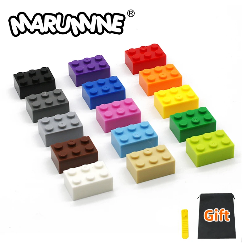Набор строительных блоков MARUMINE 2x3 в горошек классические детали сделай сам