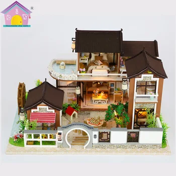 

DIY house ancient town super large luxury villa model made creative gifts miniature dollhouse toys for children diy doll house