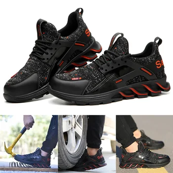 

Safe Shoes Anti-smashing Anti-piercing Lightweight Breathable Deodorant Work Shoes 2019 Top Quality Safety Shoes Chaussure Homme