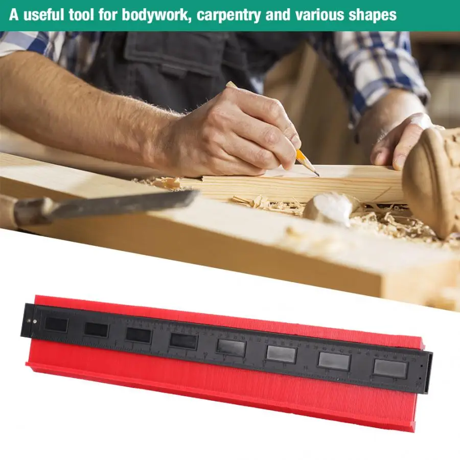 

Contour Duplication Gauge 20in Red ABS Plastic Irregular Shapes Measuring Contour Duplication Gauge Woodworking Tool
