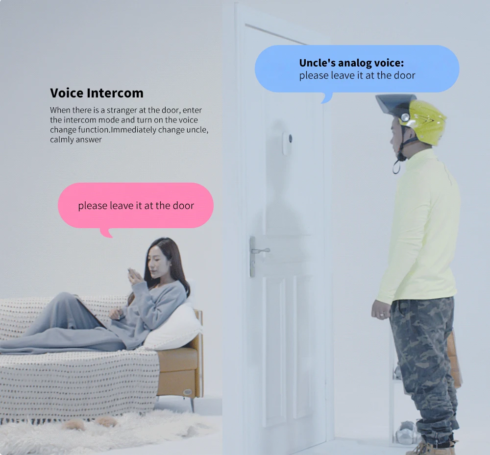 Automatic Detection / Voice Intercom / Al Face Recognition Intelligent Video Doorbell with Receiver from Xiaomi youpin