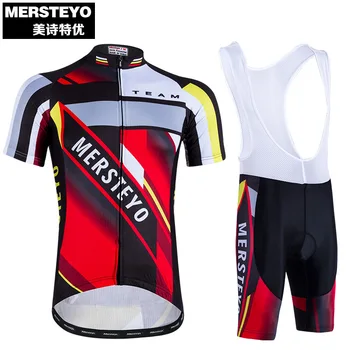 

2020 MERSTEYO Cycling Jerseys sets Bib short Bicycle wears Breathable MTB Women's cycling shorts men's cycling clothing