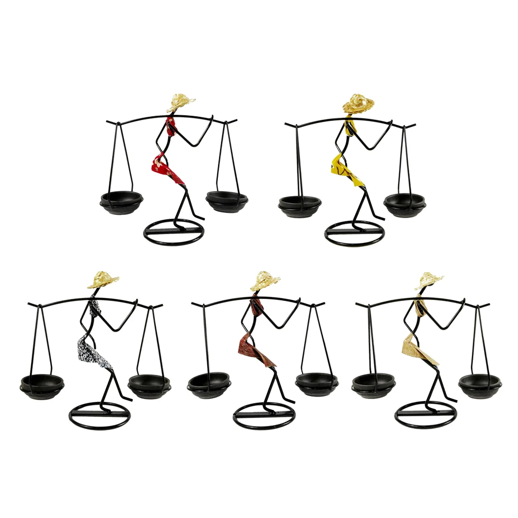 Candlestick Women Girl Geometry Wrought Iron Candlestick Candlestick Holder Home Accessories Ornaments
