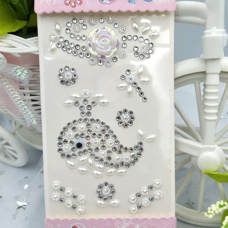 silvery 1/акриловые наклейки для дрели DIY вечерние украшения/Сотовый корпус/Компьютерное украшение автомобиля плоские с задней стороны жемчужные наклейки украшения - Цвет: silvery