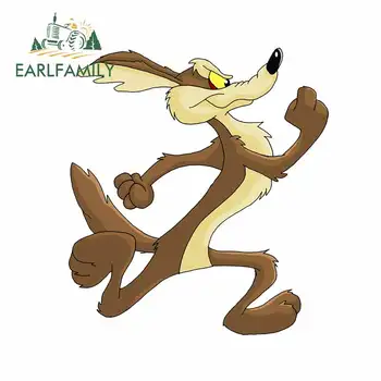 

EARLFAMILY 13cm x 11.8cm for Wile E Coyote Car Truck Decal Bumper Window Fashion Occlusion Scratch Waterproof Car Stickers