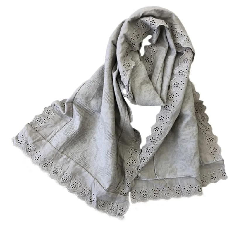 Autumn Winter Children Scarf Cotton Linen Scarf Solid Color Simple Concise Warm Scarf For Kids Newest - Цвет: H