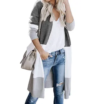 

2019 Winter Warm Long Cardigans Women Long Knitted Cardigan Ladies Thicken Cardigan Sweater Female Autumn Long Sexy Sweaters