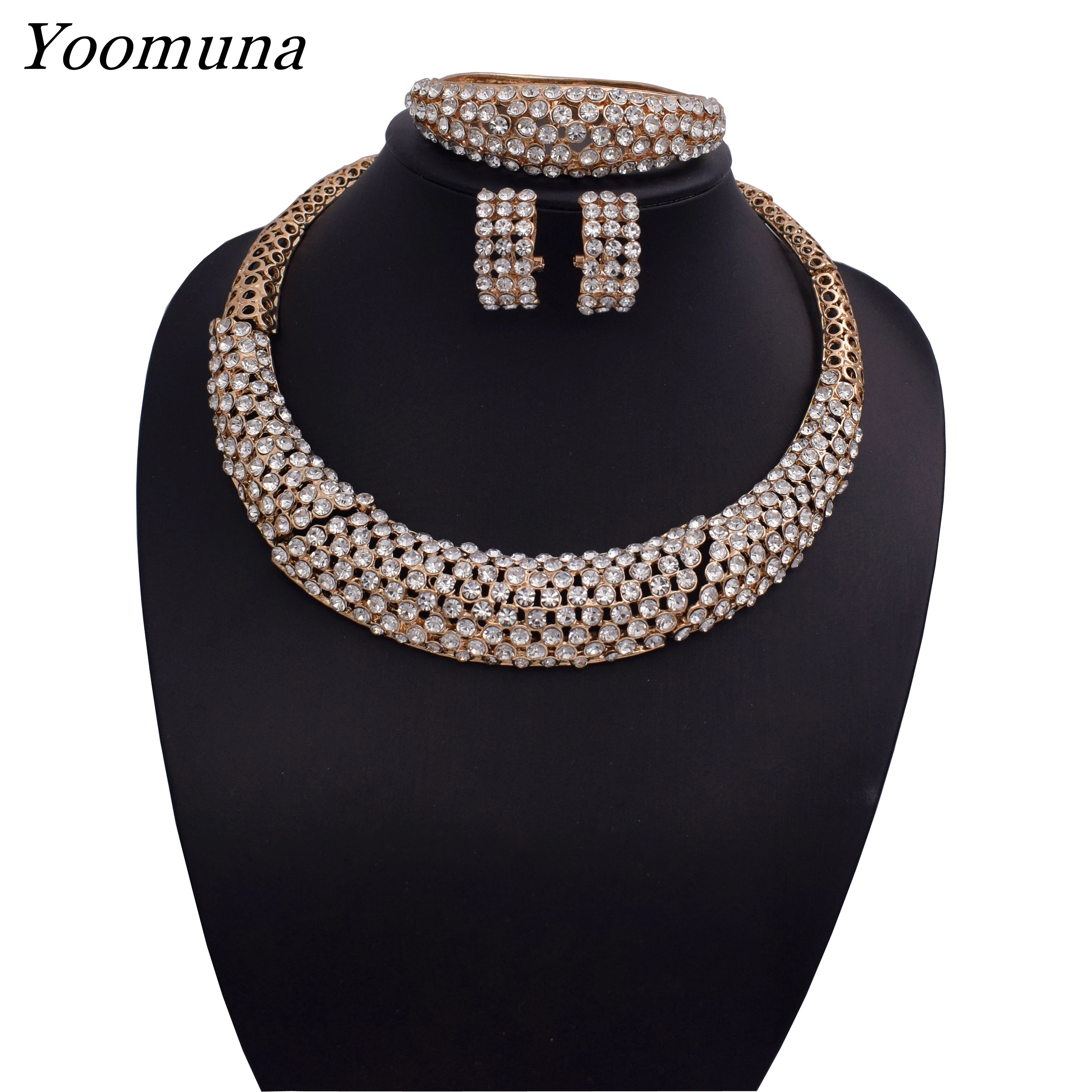 

Fashion Dubai Jewelry Sets For Women Luxury african Wedding Bridal Jewelry Sets Necklace jewellery sets for women