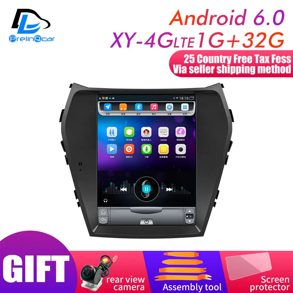 XY-4G 1G32G 64 г ПЗУ вертикальный экран android gps Мультимедиа Видео Радио плеер в тире для hyundai IX45 сатана fe автомобильный навигатор стерео - Цвет: XY-4G 1G32G