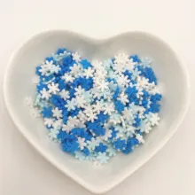 100 г Снежинка Полимерная Горячая мягкая глина разбрызгивает бусины DIY аксессуары для ногтей ювелирные изделия Косметическая пудра в слайме поставки