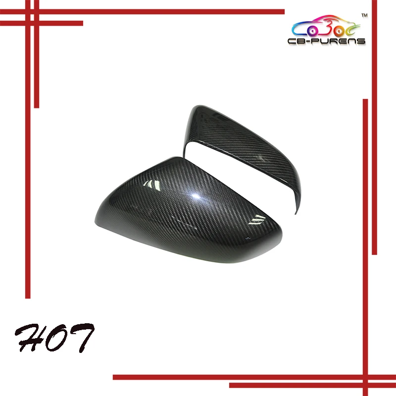 

Add On Style Gloss/Matt Black Carbon Fiber Mirror Cover Rearview Body Side Caps For Tesla 16-On Model X 75D 90D F90D P100D