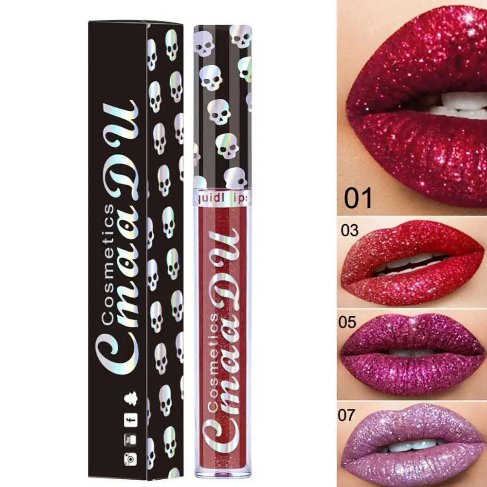 

8 Colors Lip Gloss Long-lasting Shiny Gloss Matte Liquid Symphony Waterproof Metallic Tint Diamond Lip Lipsticks Makeup Lip A7C1